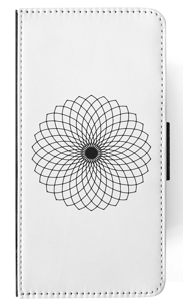 FLIP CASE FOR APPLE IPHONE|BLACK & WHITE FLORAL MANDALA 9 - Imagen 95 de 193
