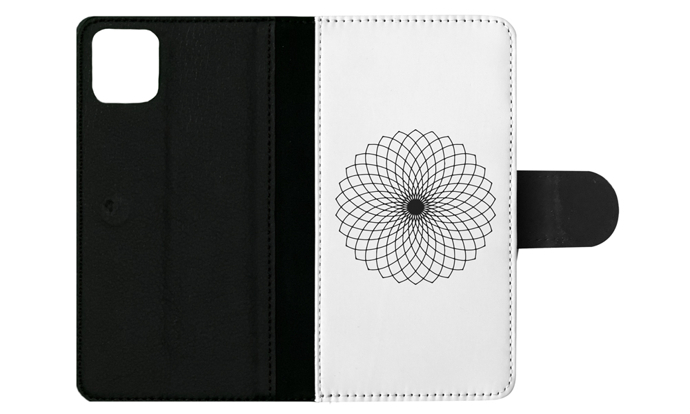 FLIP CASE FOR APPLE IPHONE|BLACK & WHITE FLORAL MANDALA 9 - Imagen 97 de 193