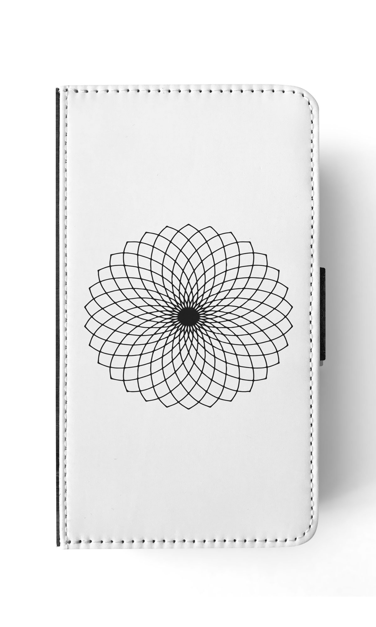 FLIP CASE FOR APPLE IPHONE|BLACK & WHITE FLORAL MANDALA 9 - Imagen 170 de 193
