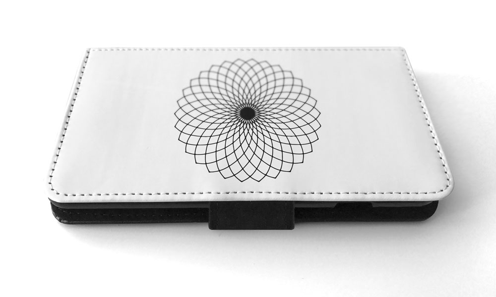 FLIP CASE FOR APPLE IPHONE|BLACK & WHITE FLORAL MANDALA 9 - Imagen 171 de 193