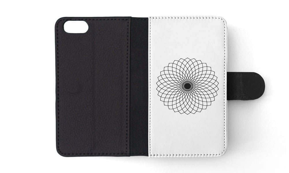 FLIP CASE FOR APPLE IPHONE|BLACK & WHITE FLORAL MANDALA 9 - Imagen 172 de 193