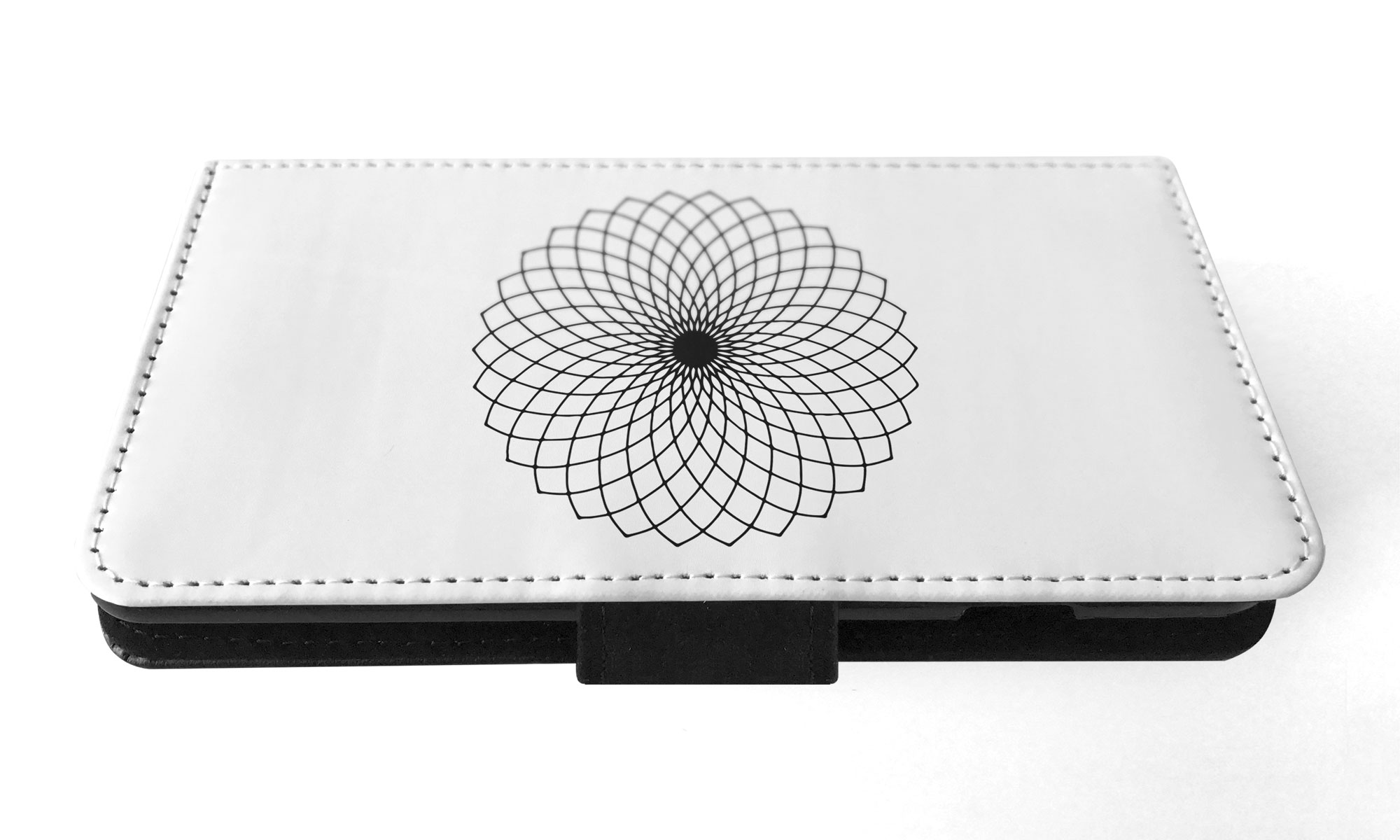 FLIP CASE FOR APPLE IPHONE|BLACK & WHITE FLORAL MANDALA 9 - Imagen 68 de 193