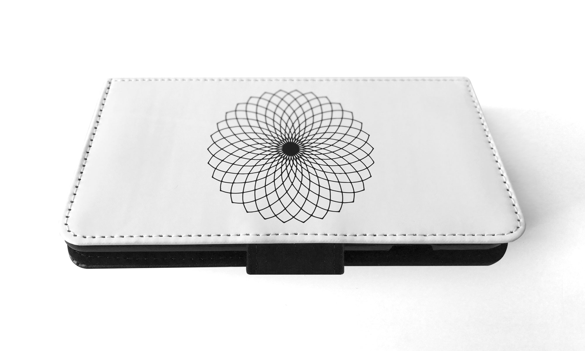 FLIP CASE FOR APPLE IPHONE|BLACK & WHITE FLORAL MANDALA 9 - Imagen 63 de 193