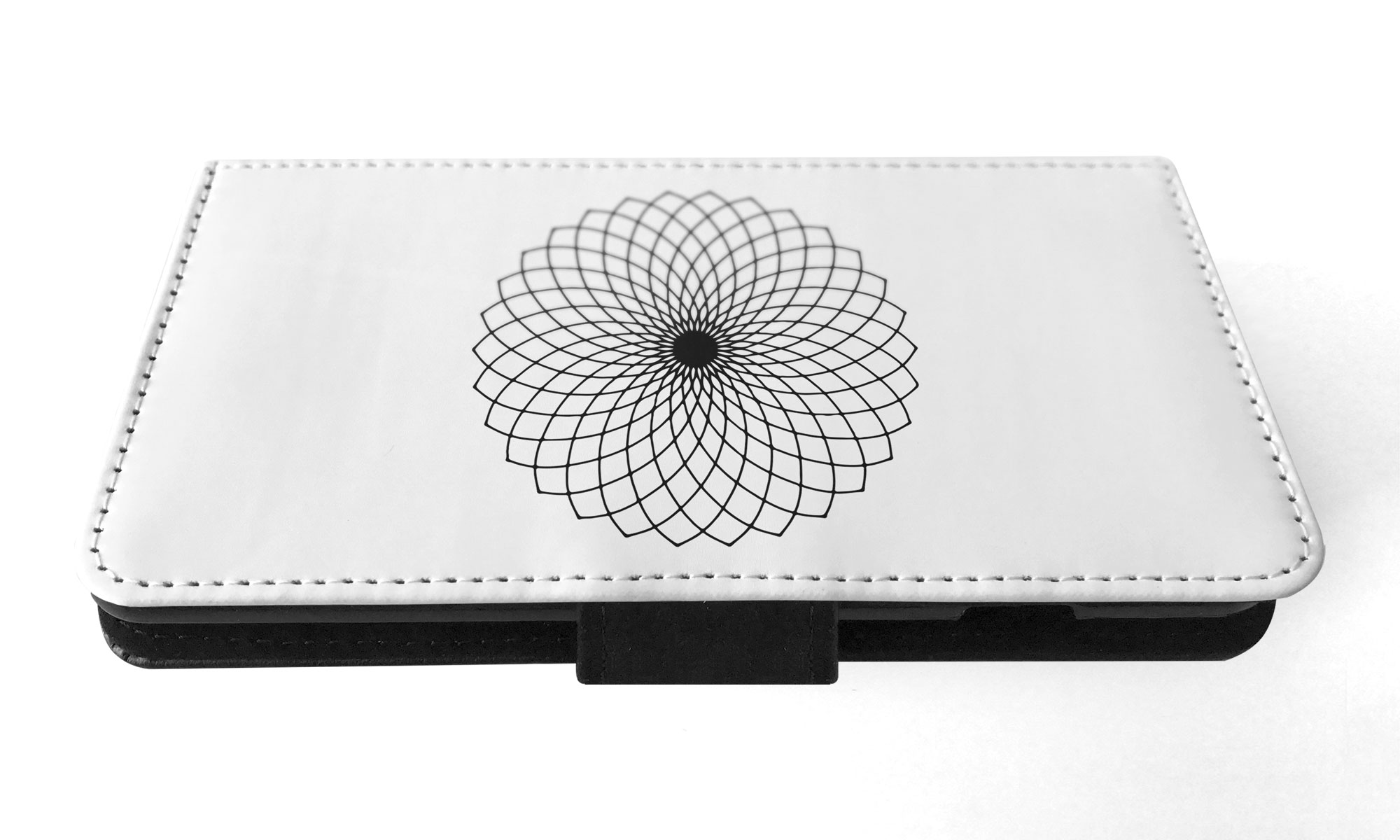 FLIP CASE FOR APPLE IPHONE|BLACK & WHITE FLORAL MANDALA 9 - Imagen 58 de 193