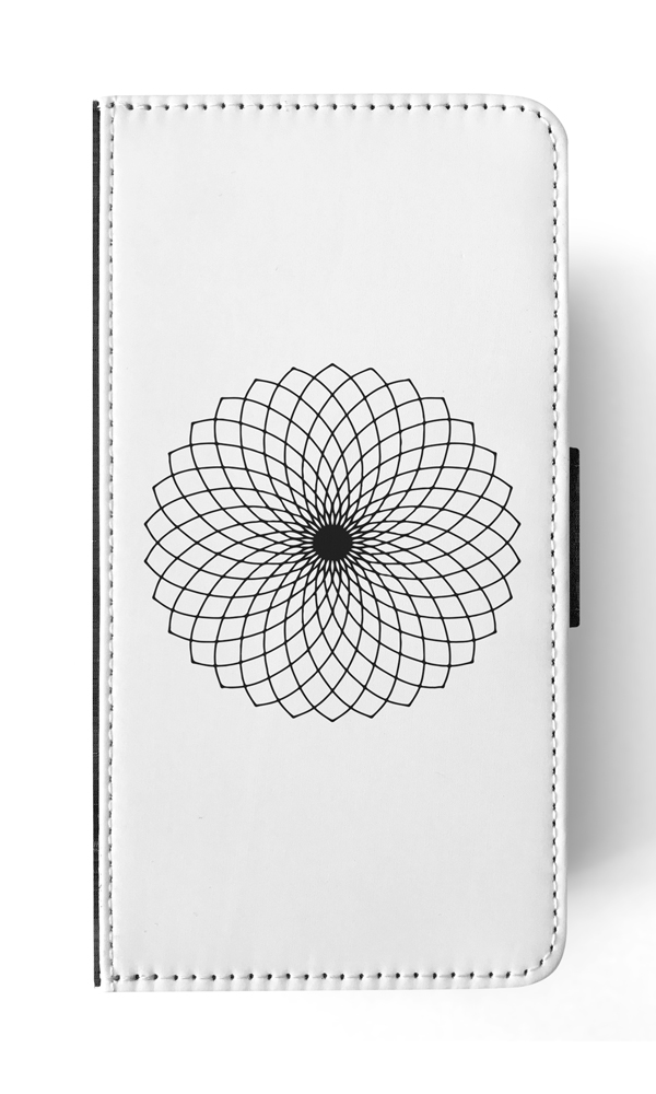 FLIP CASE FOR APPLE IPHONE|BLACK & WHITE FLORAL MANDALA 9 - Imagen 160 de 193