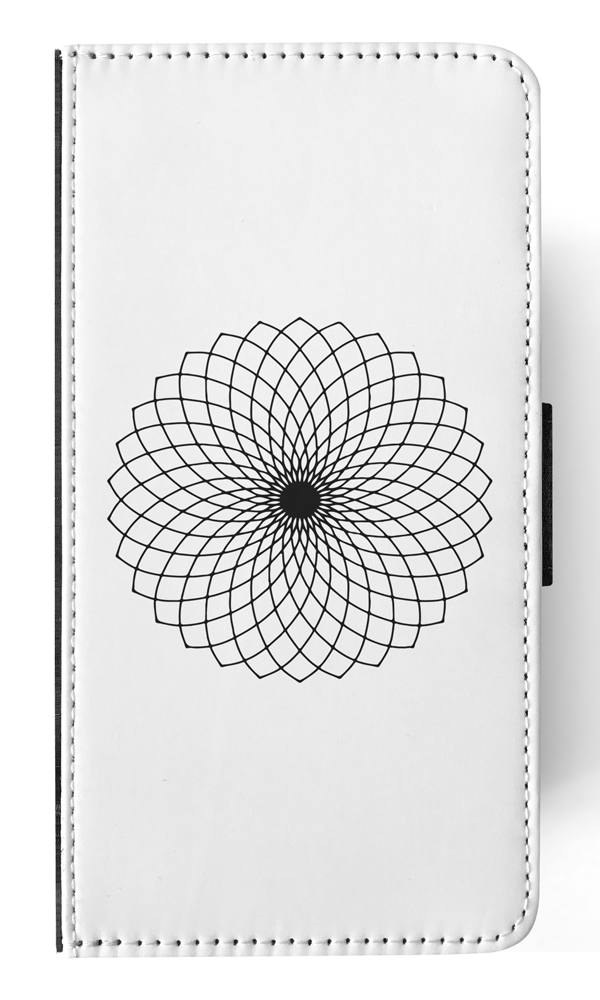 FLIP CASE FOR APPLE IPHONE|BLACK & WHITE FLORAL MANDALA 9 - Imagen 150 de 193