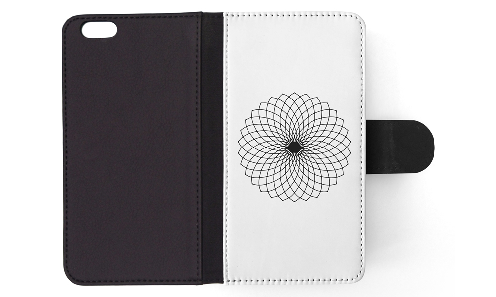 FLIP CASE FOR APPLE IPHONE|BLACK & WHITE FLORAL MANDALA 9 - Imagen 152 de 193
