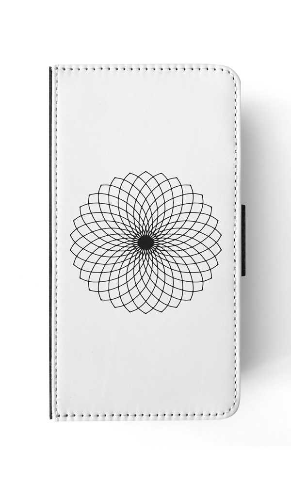 FLIP CASE FOR APPLE IPHONE|BLACK & WHITE FLORAL MANDALA 9 - Imagen 135 de 193