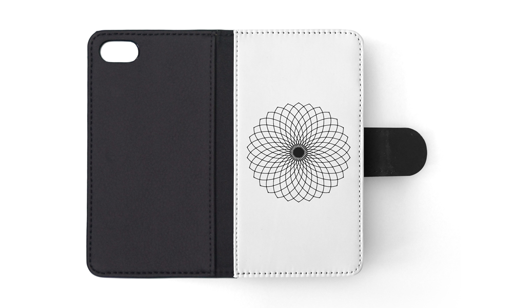 FLIP CASE FOR APPLE IPHONE|BLACK & WHITE FLORAL MANDALA 9 - Imagen 137 de 193