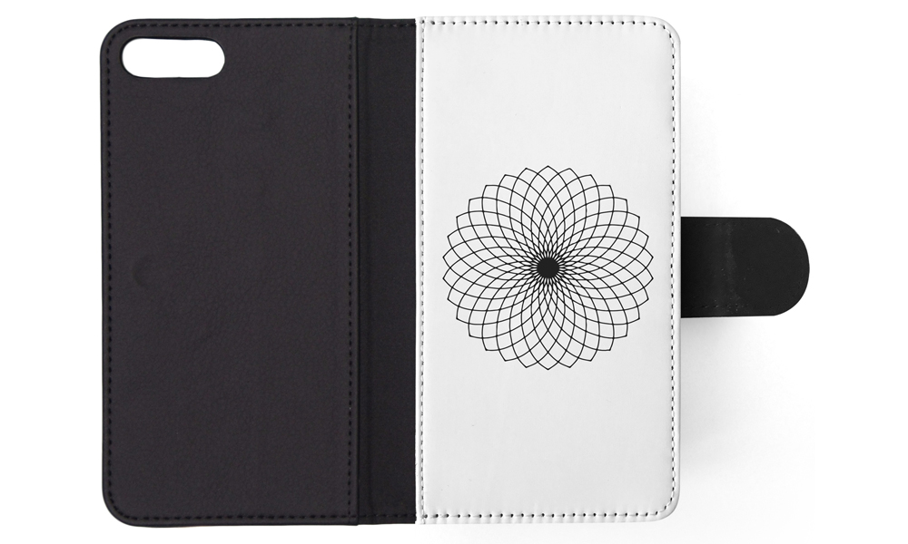 FLIP CASE FOR APPLE IPHONE|BLACK & WHITE FLORAL MANDALA 9 - Imagen 132 de 193