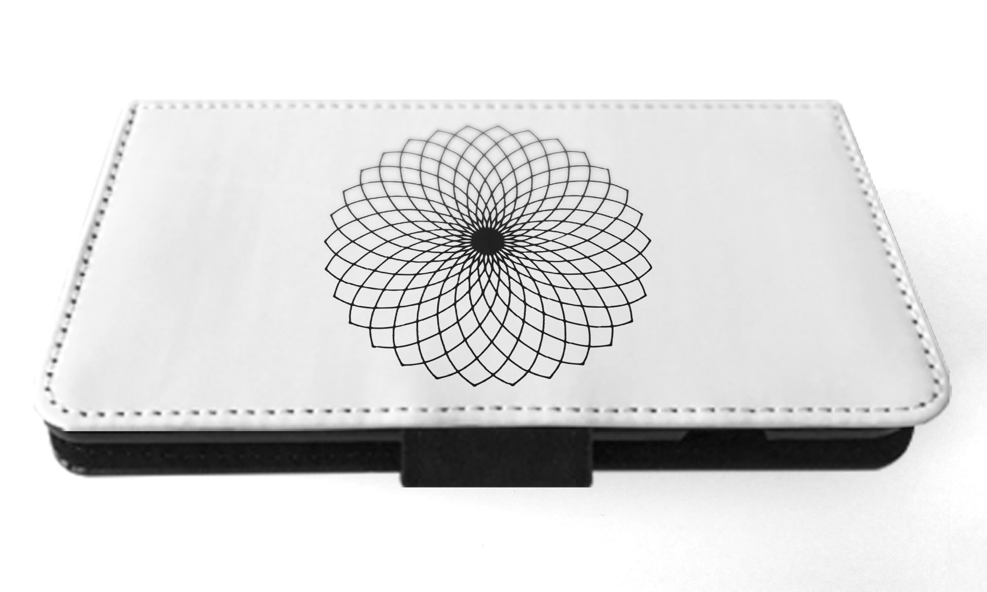 FLIP CASE FOR APPLE IPHONE|BLACK & WHITE FLORAL MANDALA 9 - Imagen 38 de 193