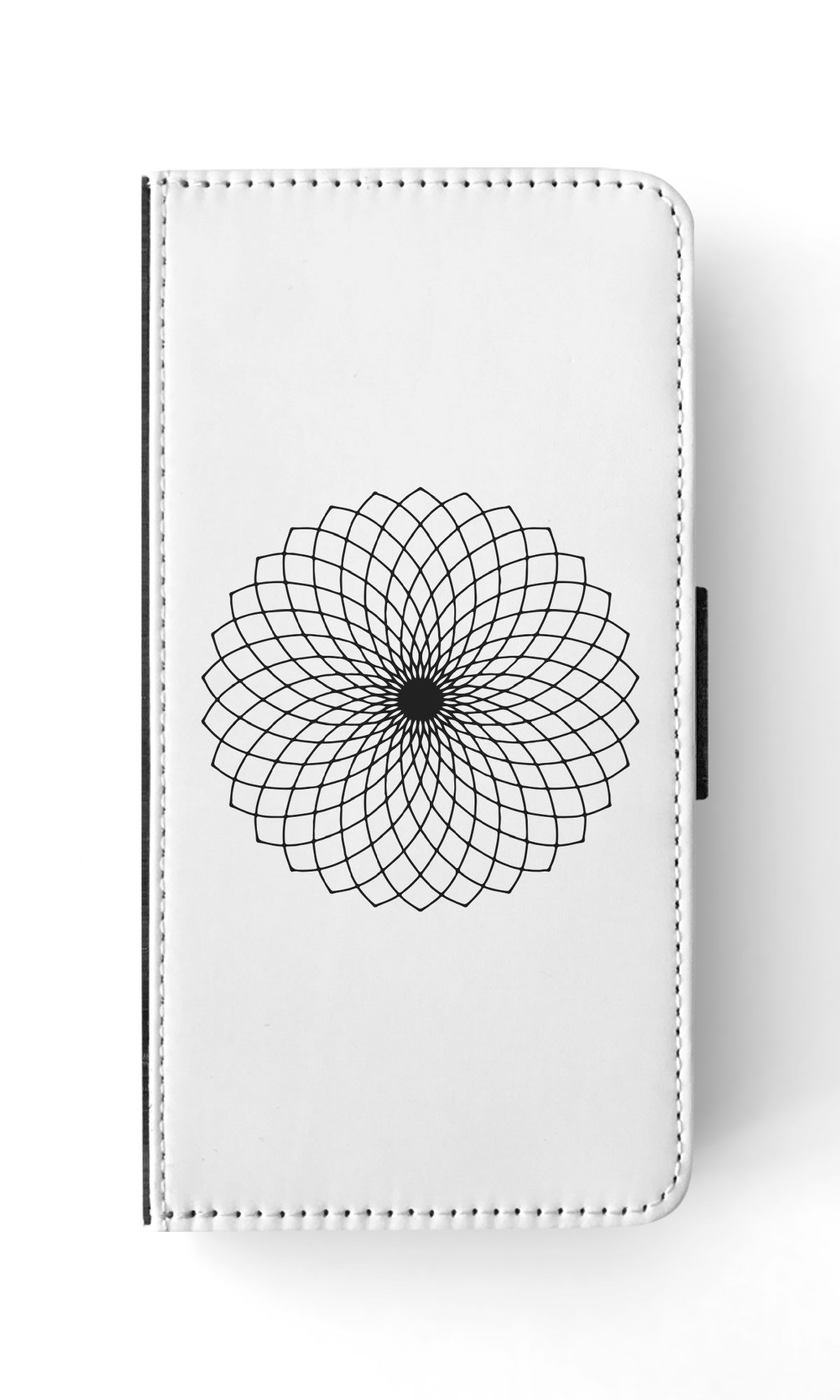 FLIP CASE FOR APPLE IPHONE|BLACK & WHITE FLORAL MANDALA 9 - Imagen 32 de 193