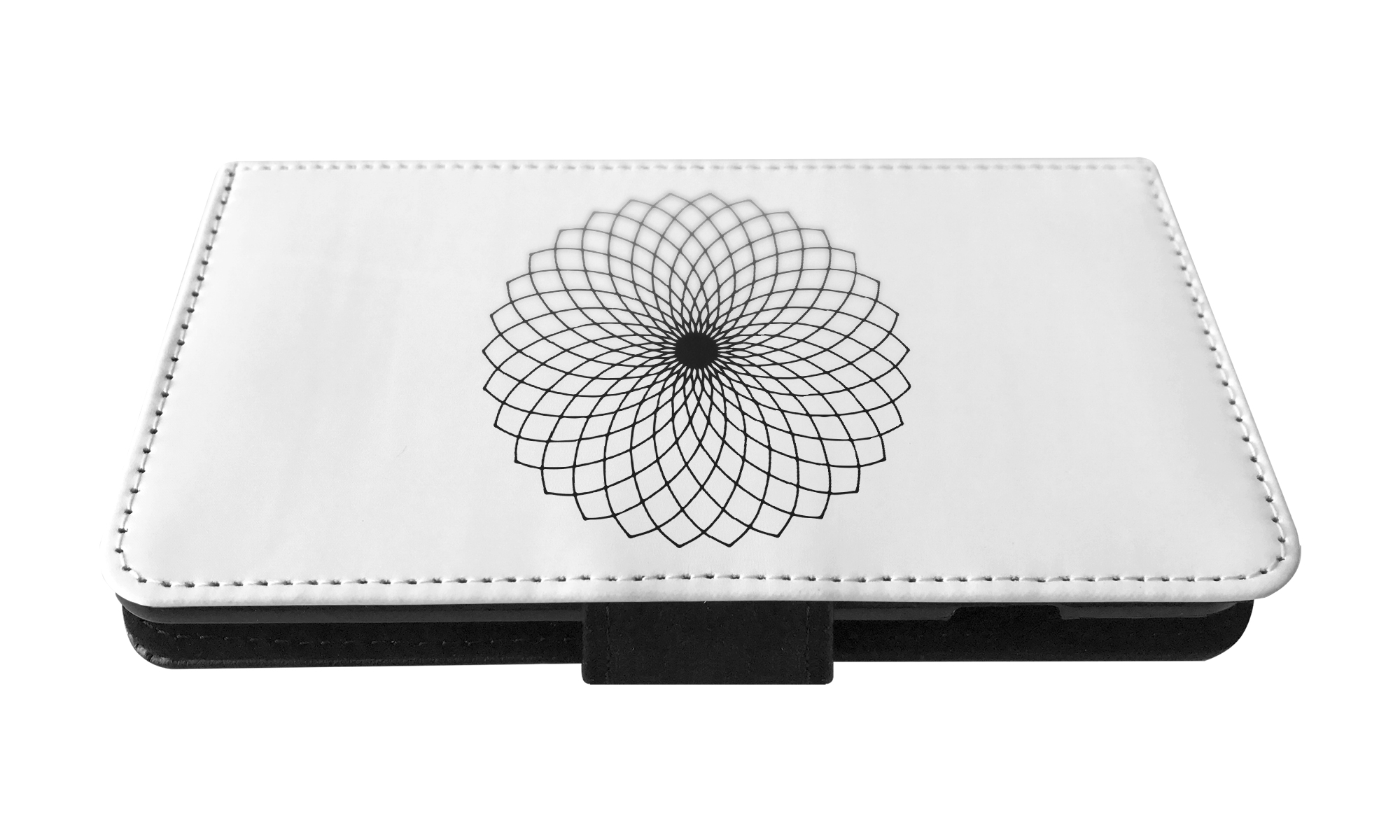 FLIP CASE FOR APPLE IPHONE|BLACK & WHITE FLORAL MANDALA 9 - Imagen 13 de 193