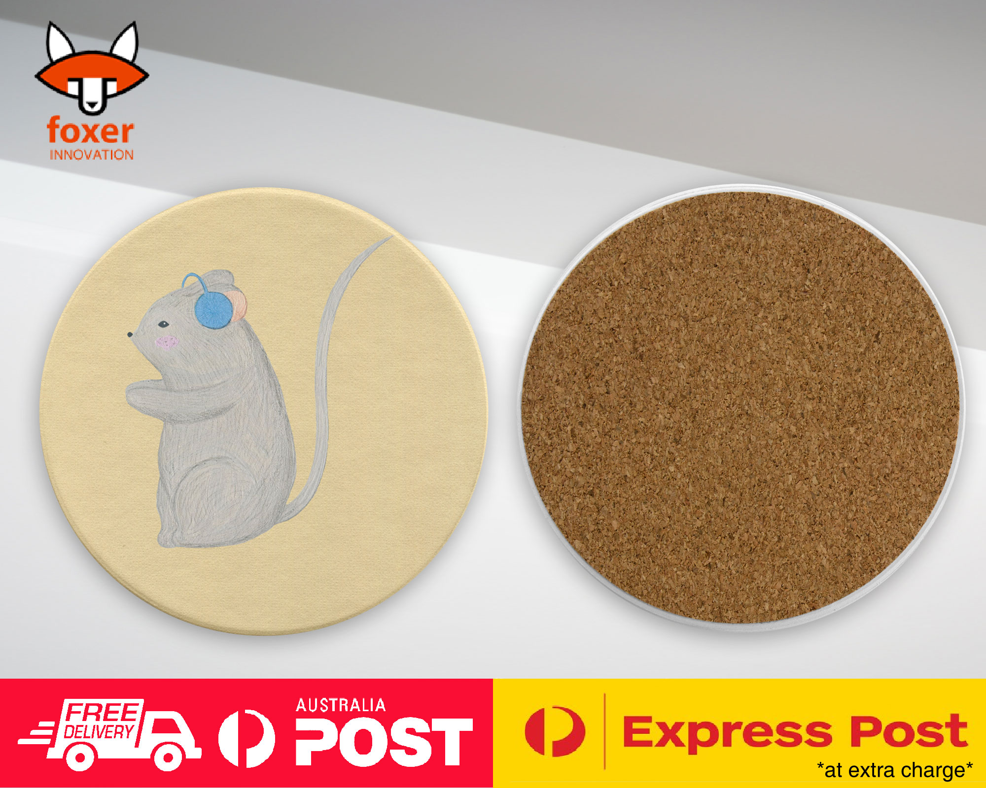 COASTER COFFEE DRINKING MAT|MOUSE DRAWING SKETCH 2