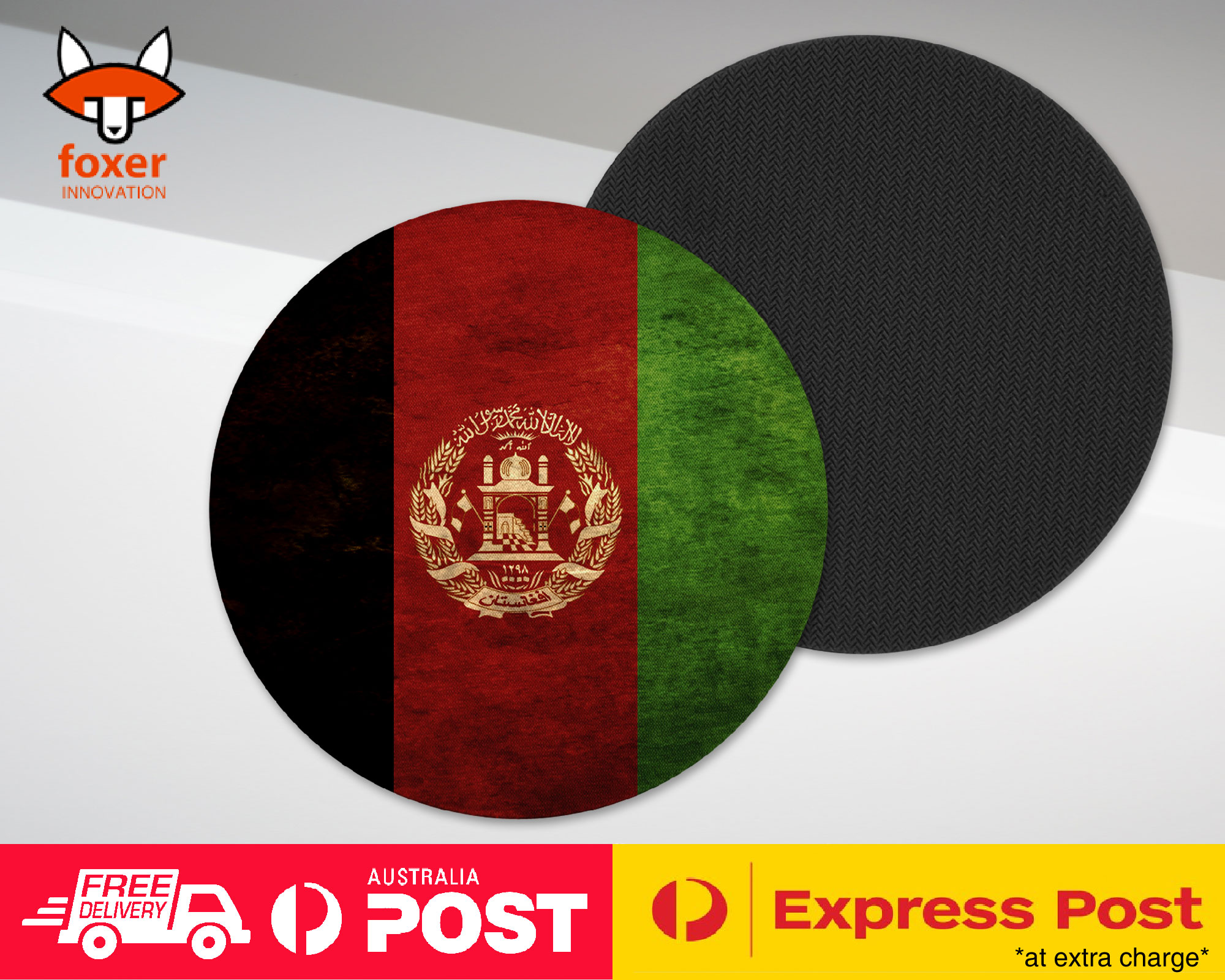 COASTER COFFEE DRINKING MAT|AFGHANISTAN COUNTRY FLAG 1