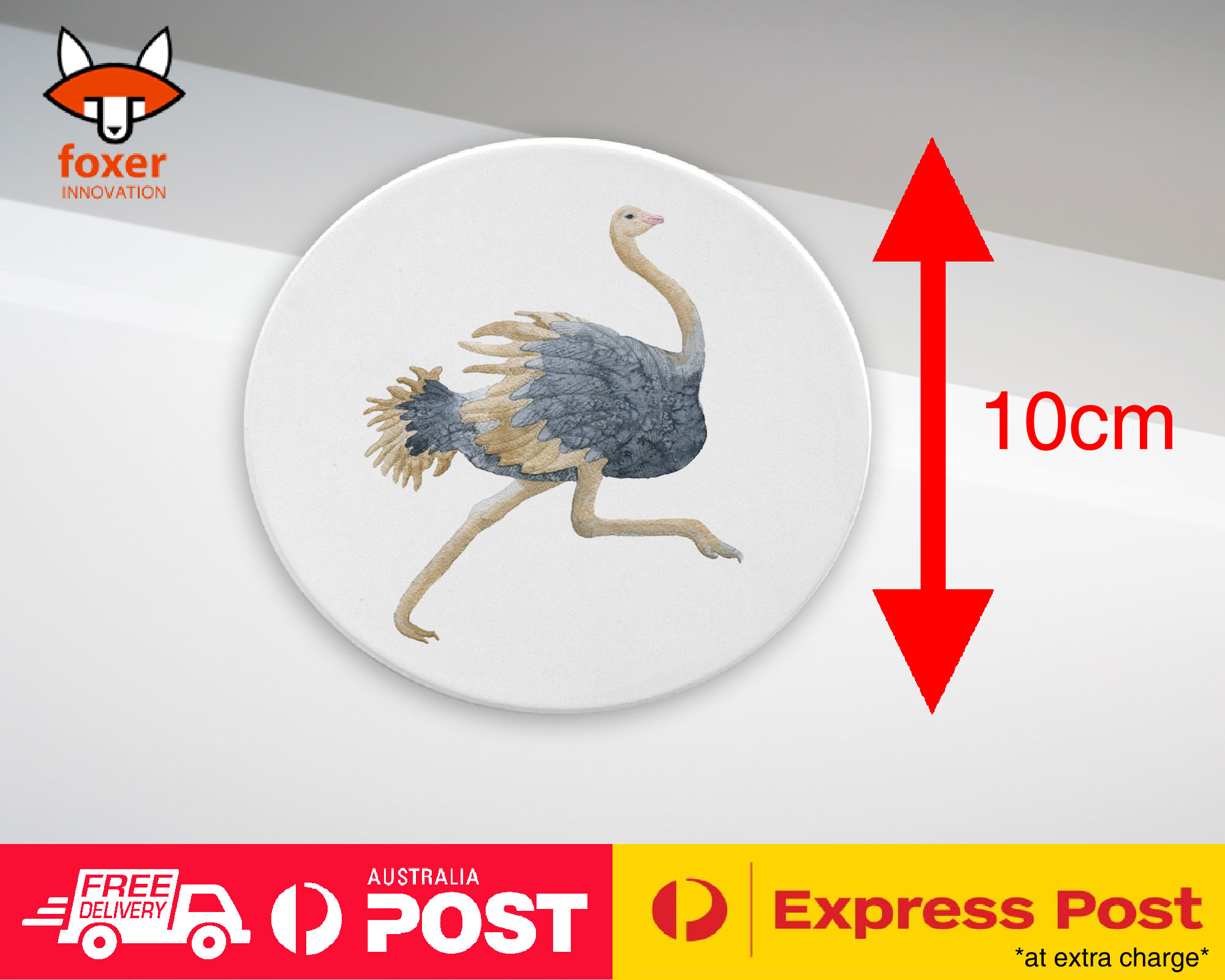 COASTER COFFEE DRINKING MAT|OSTRICH EMU BIRD