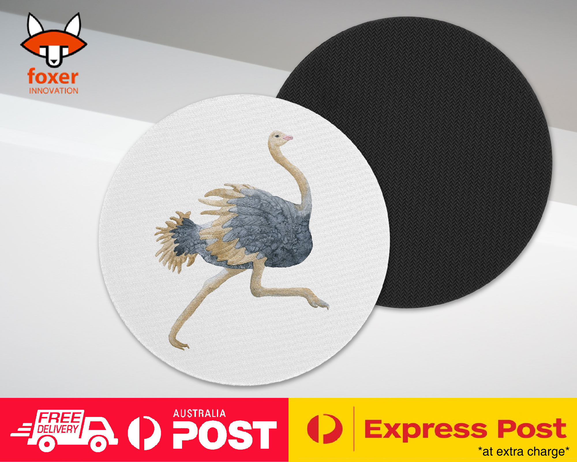 COASTER COFFEE DRINKING MAT|OSTRICH EMU BIRD