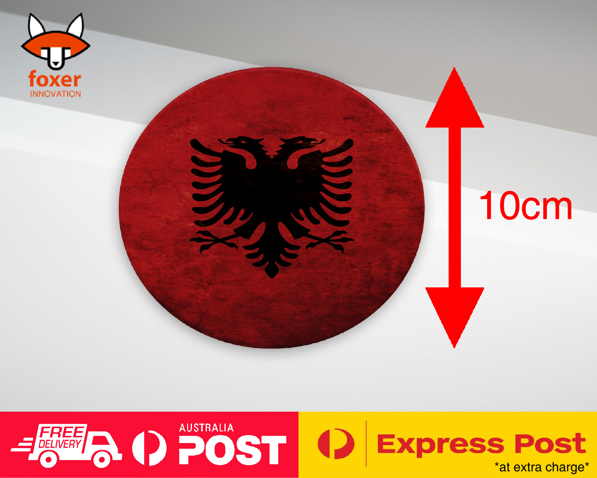 COASTER COFFEE DRINKING MAT|ALBANIA COUNTRY FLAG 2
