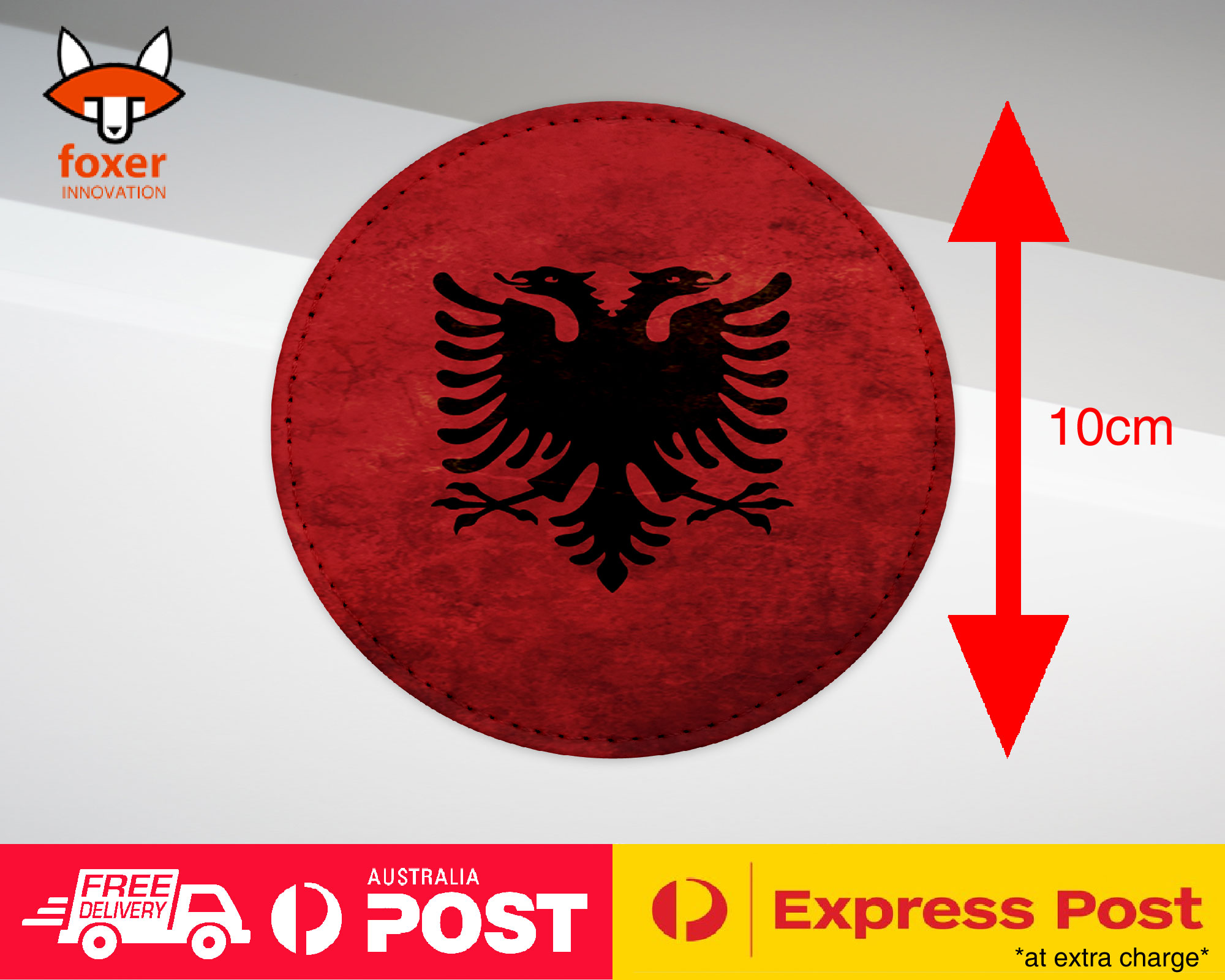 COASTER COFFEE DRINKING MAT|ALBANIA COUNTRY FLAG 2