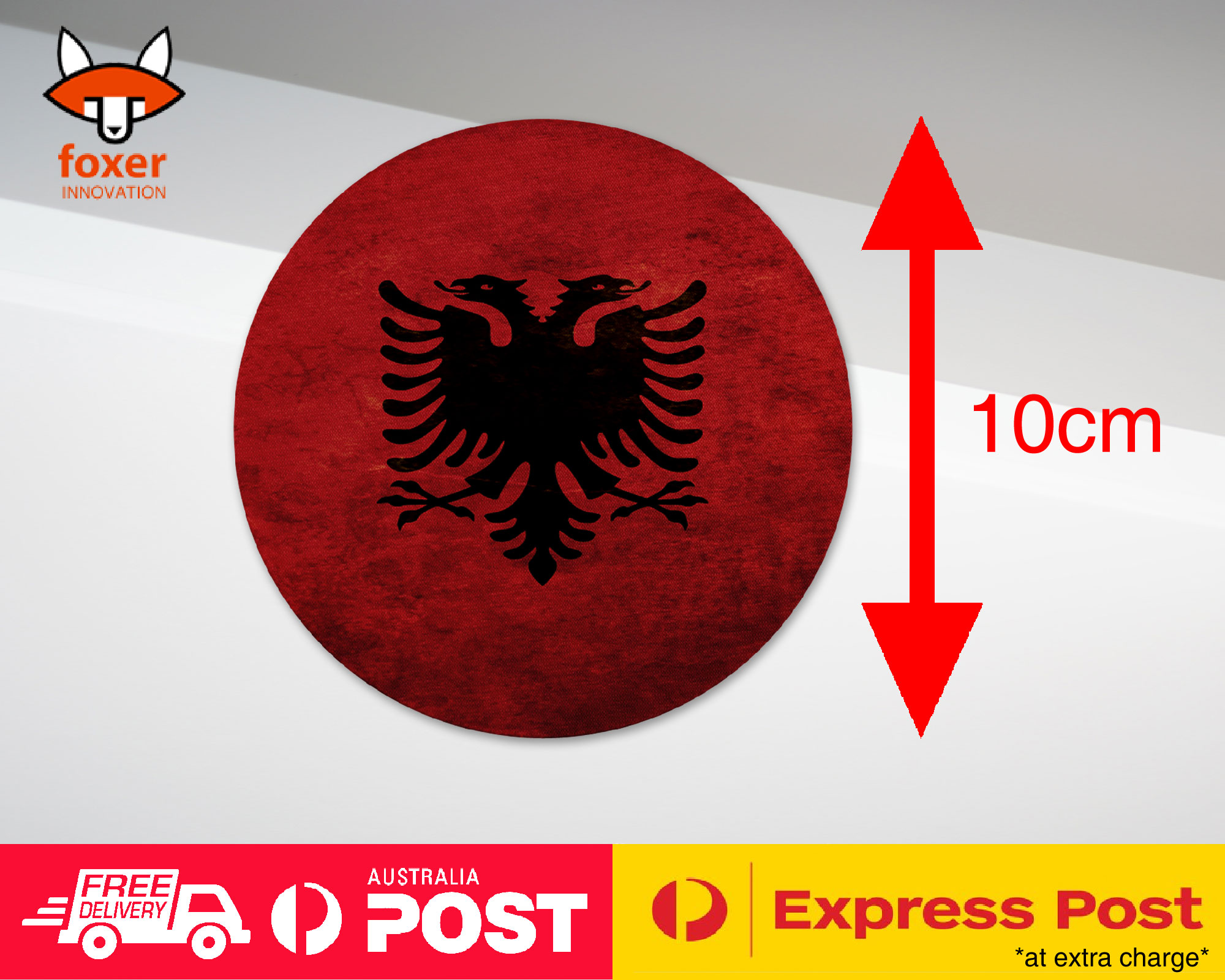 COASTER COFFEE DRINKING MAT|ALBANIA COUNTRY FLAG 2