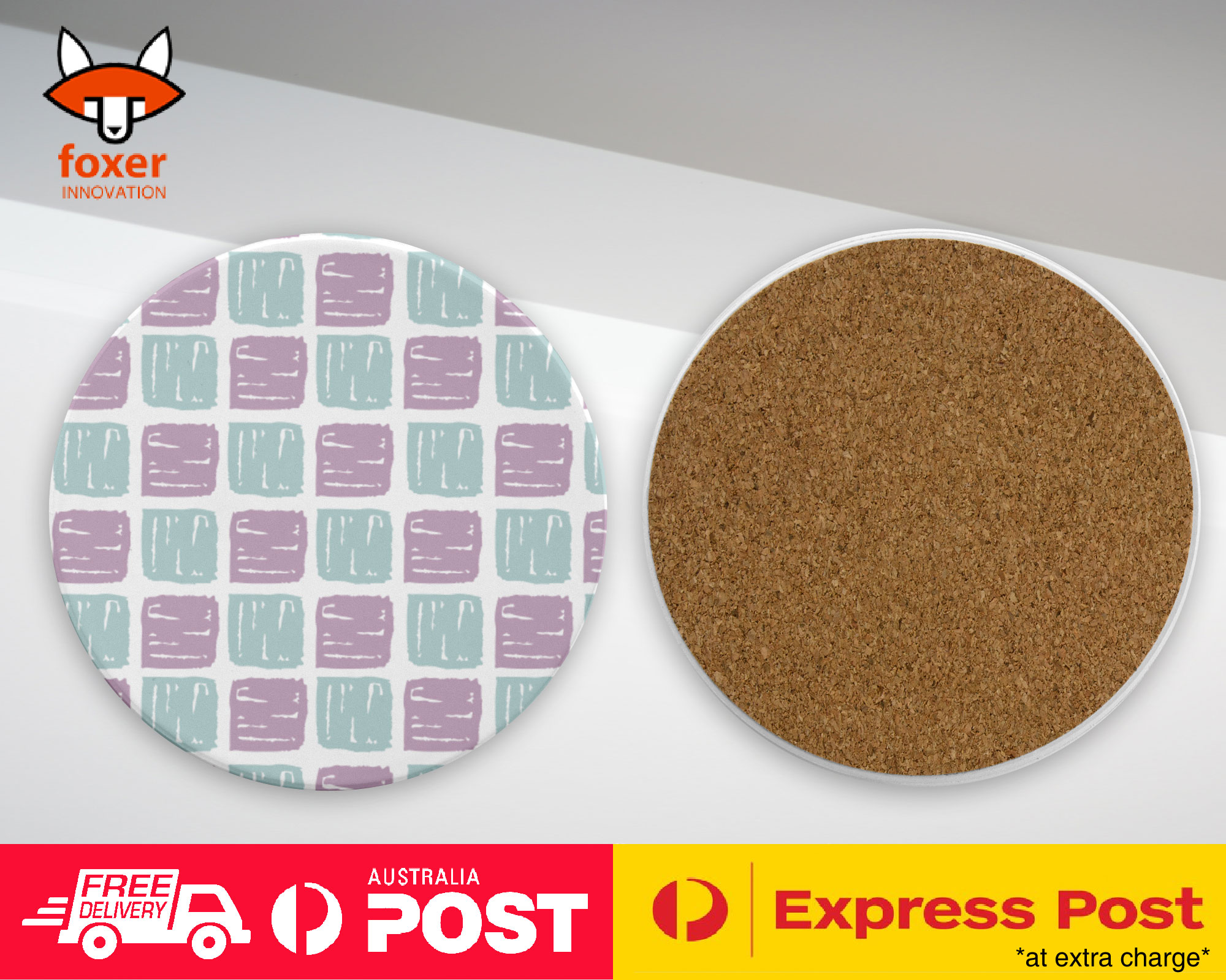 COASTER COFFEE DRINKING MAT|SQUARE GEOMETRIC PATTERN 36