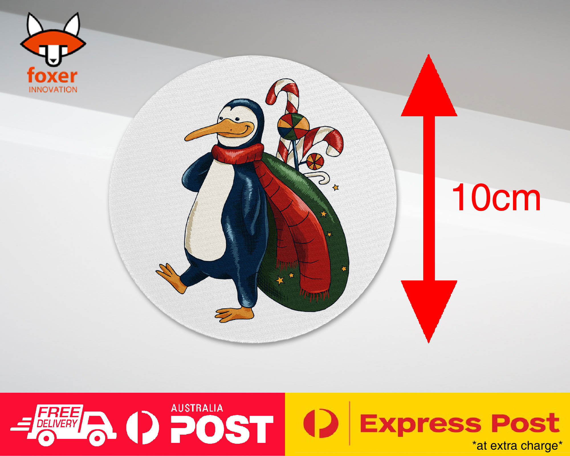 COASTER COFFEE DRINKING MAT|PENGUIN ON CHRISTMAS