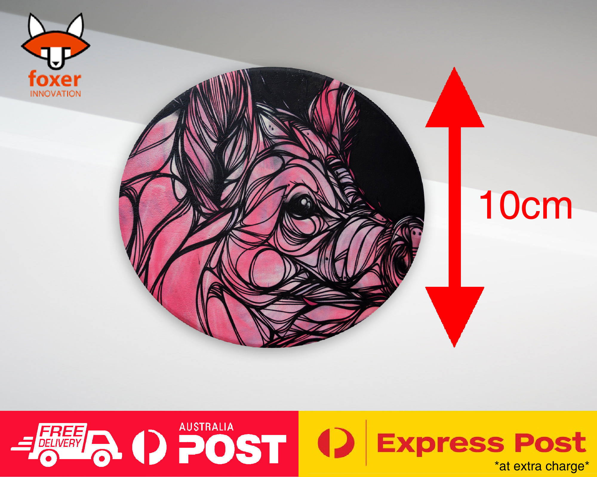 COASTER COFFEE DRINKING MAT|PIG ART