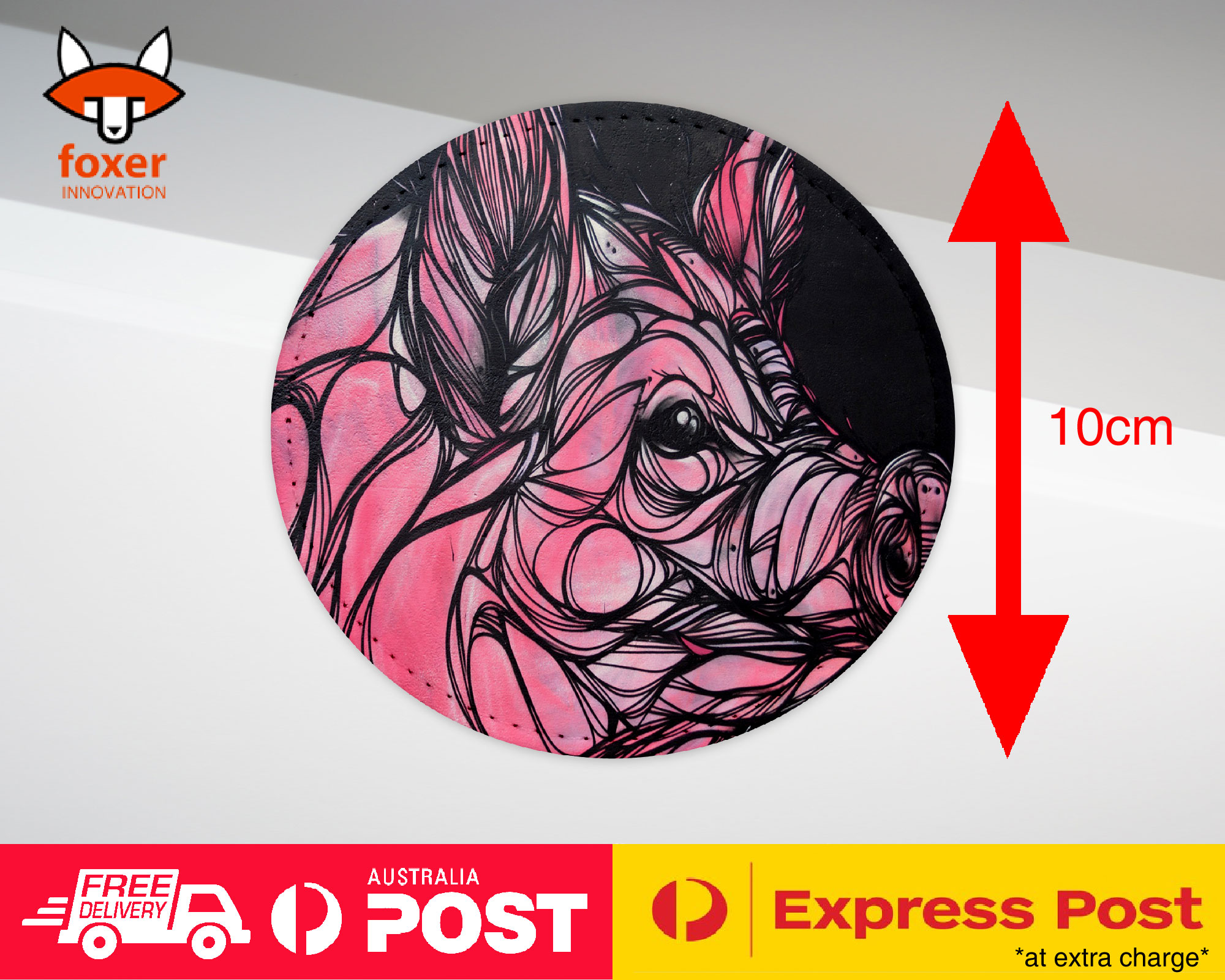 COASTER COFFEE DRINKING MAT|PIG ART