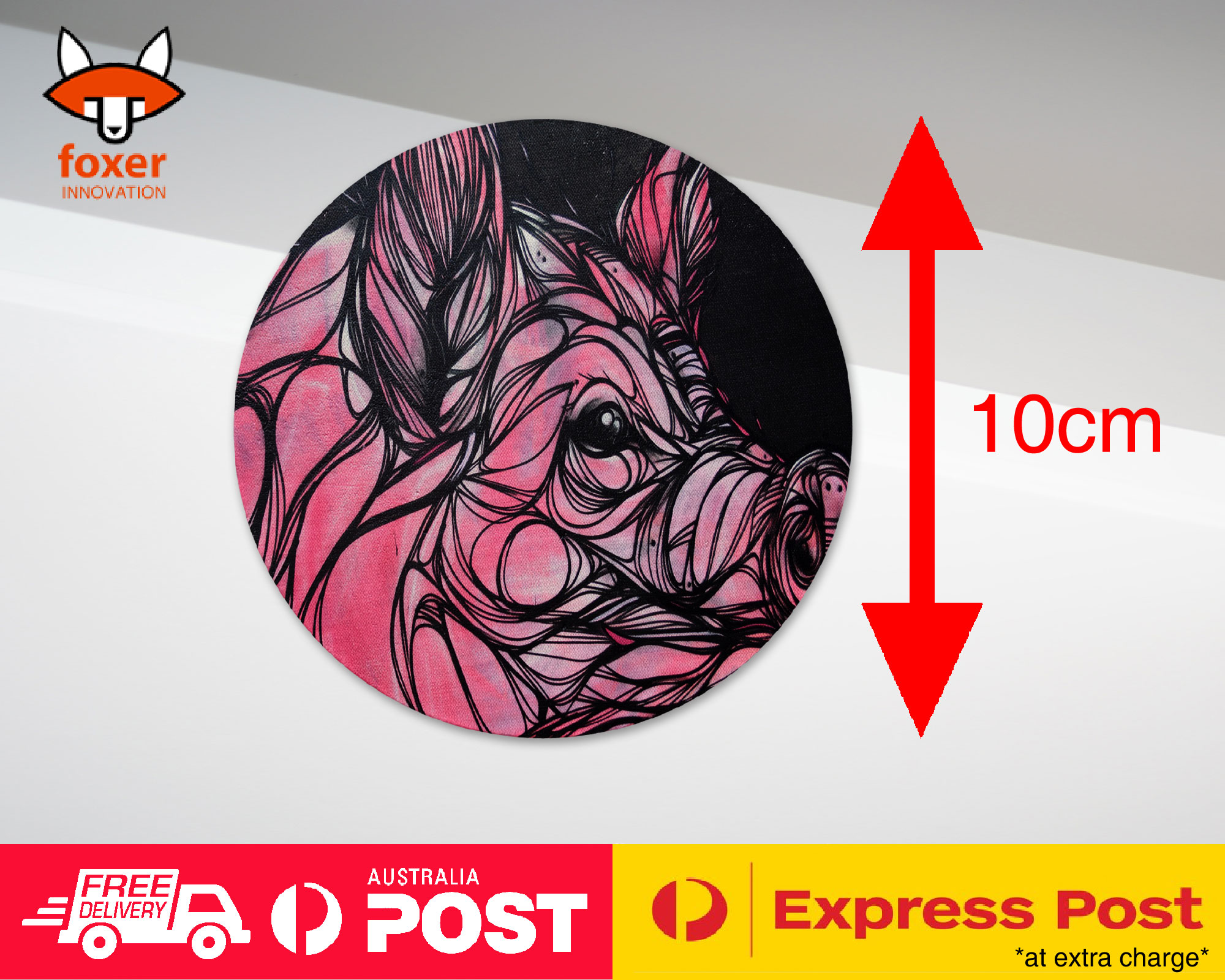 COASTER COFFEE DRINKING MAT|PIG ART