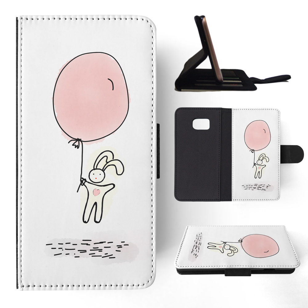 FLIP CASE FOR SAMSUNG GALAXY|CUTE RABBIT BUNNY SKETCH ART 1 - Picture 111 of 120