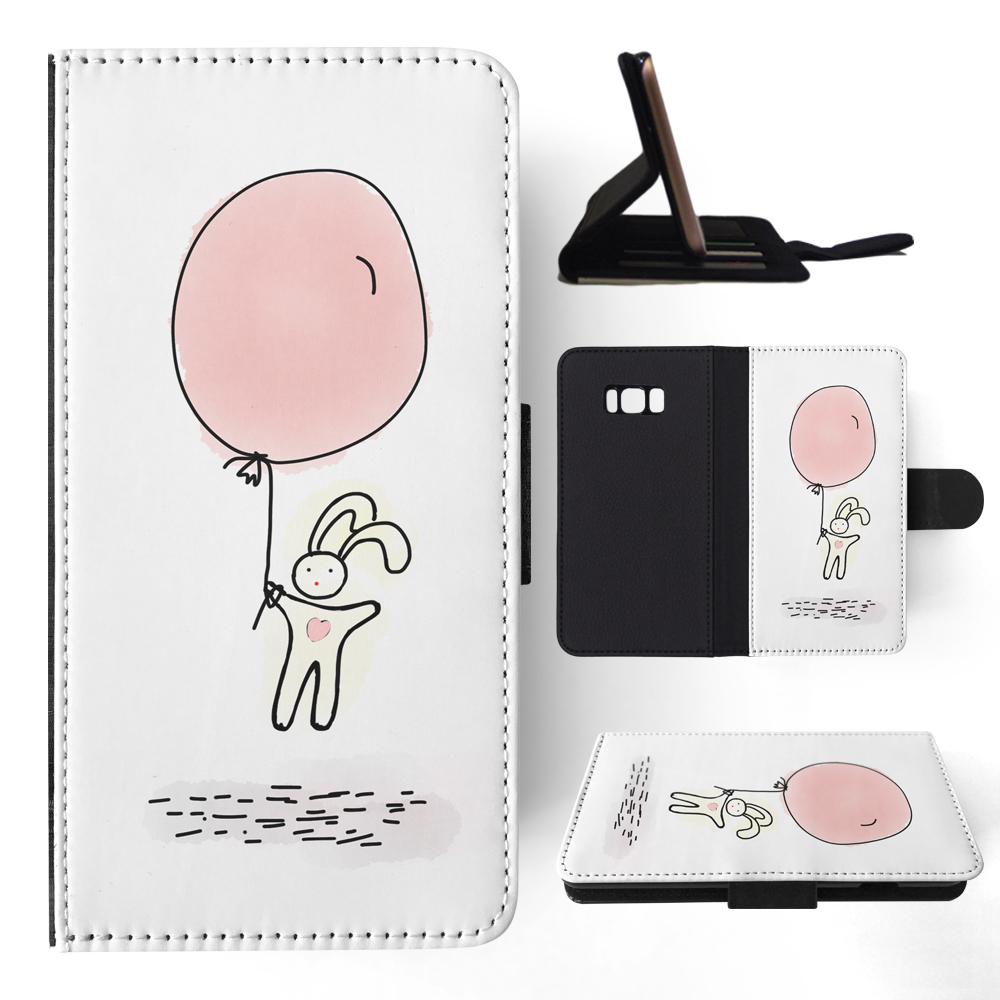 FLIP CASE FOR SAMSUNG GALAXY|CUTE RABBIT BUNNY SKETCH ART 1 - Picture 101 of 120