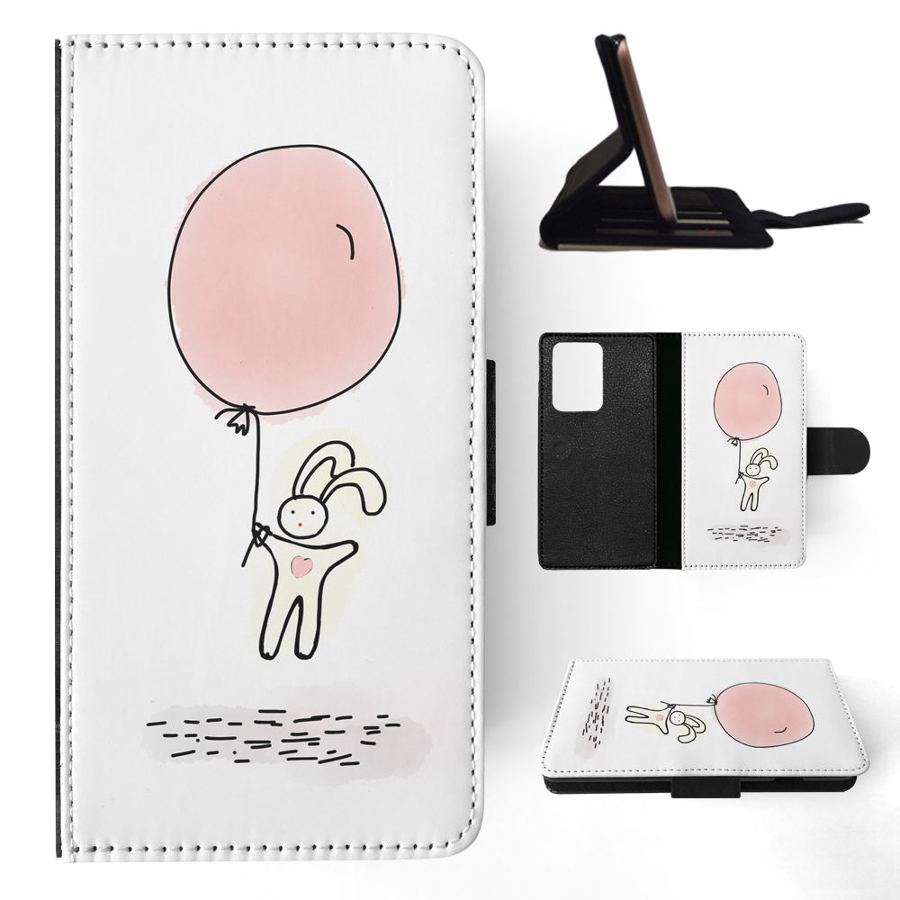 FLIP CASE FOR SAMSUNG GALAXY|CUTE RABBIT BUNNY SKETCH ART 1 - Picture 66 of 120