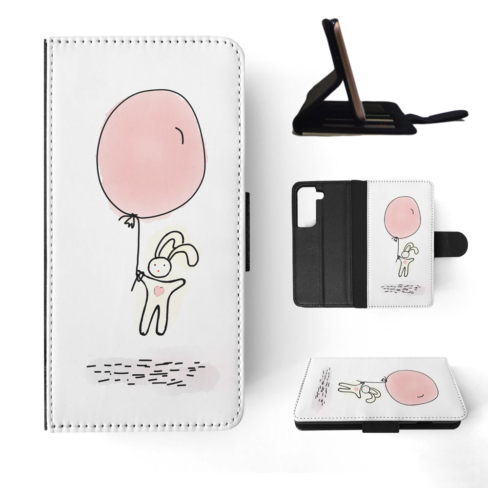 FLIP CASE FOR SAMSUNG GALAXY|CUTE RABBIT BUNNY SKETCH ART 1 - Picture 46 of 120