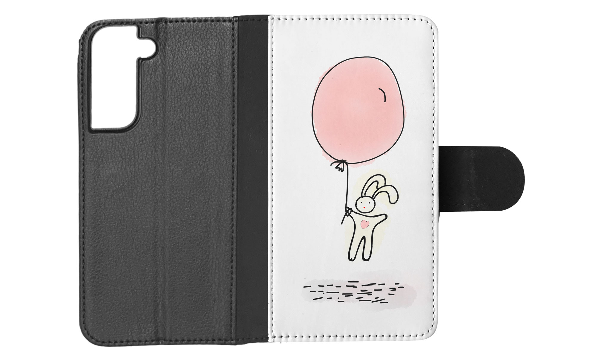 FLIP CASE FOR SAMSUNG GALAXY|CUTE RABBIT BUNNY SKETCH ART 1 - Picture 44 of 120