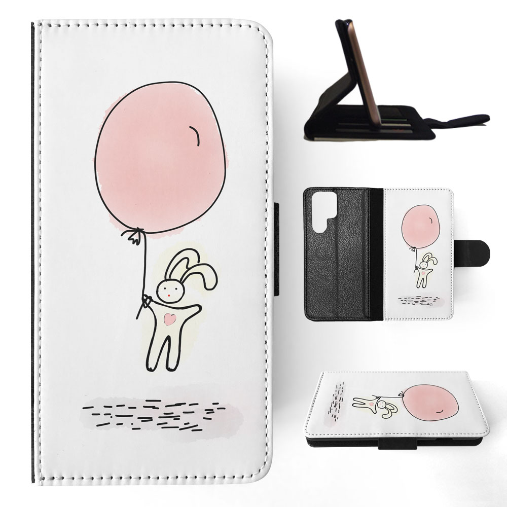 FLIP CASE FOR SAMSUNG GALAXY|CUTE RABBIT BUNNY SKETCH ART 1 - Picture 36 of 120