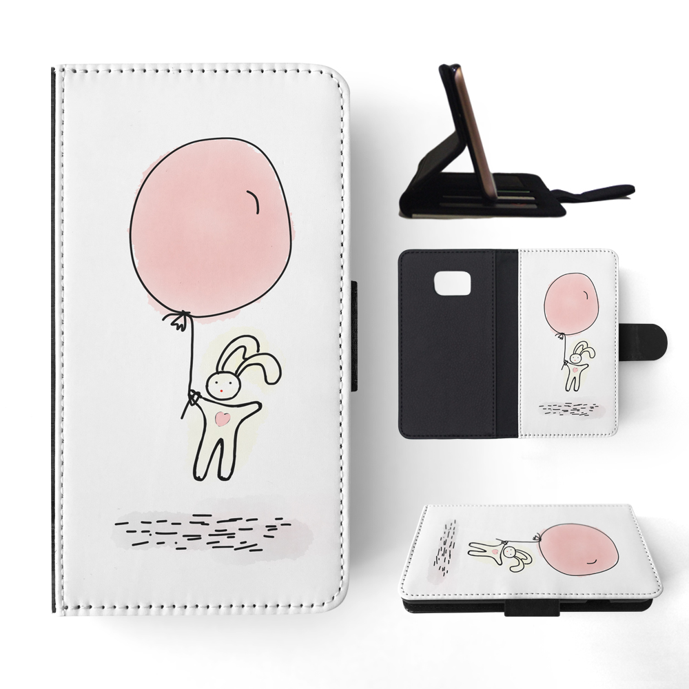 FLIP CASE FOR SAMSUNG GALAXY|CUTE RABBIT BUNNY SKETCH ART 1 - Picture 116 of 120