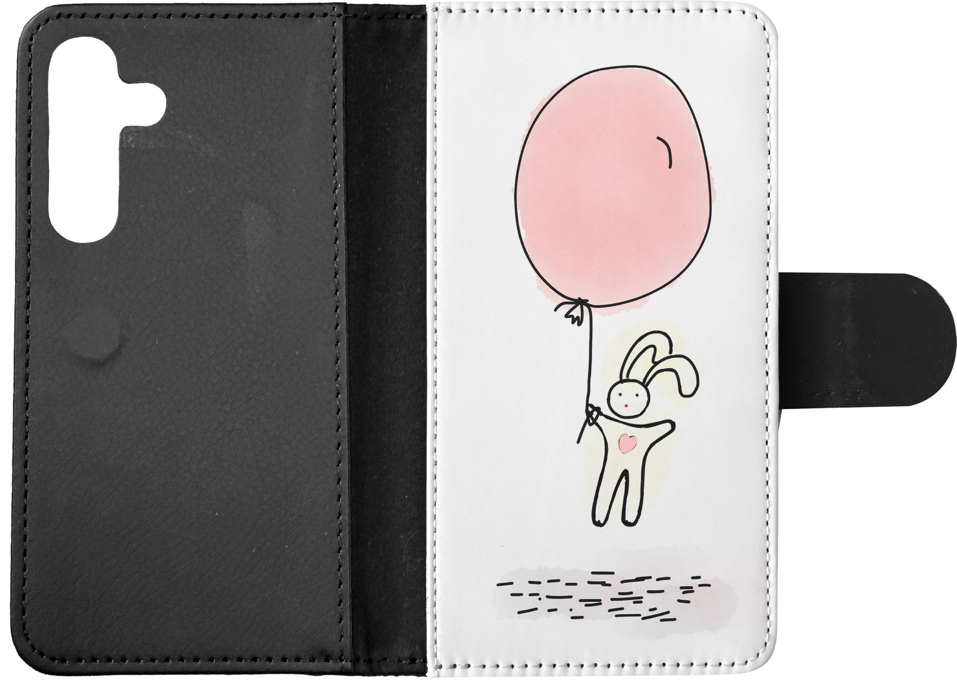 FLIP CASE FOR SAMSUNG GALAXY|CUTE RABBIT BUNNY SKETCH ART 1 - Picture 19 of 120
