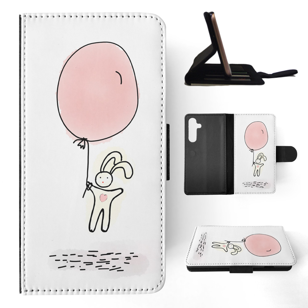 FLIP CASE FOR SAMSUNG GALAXY|CUTE RABBIT BUNNY SKETCH ART 1 - Picture 11 of 120