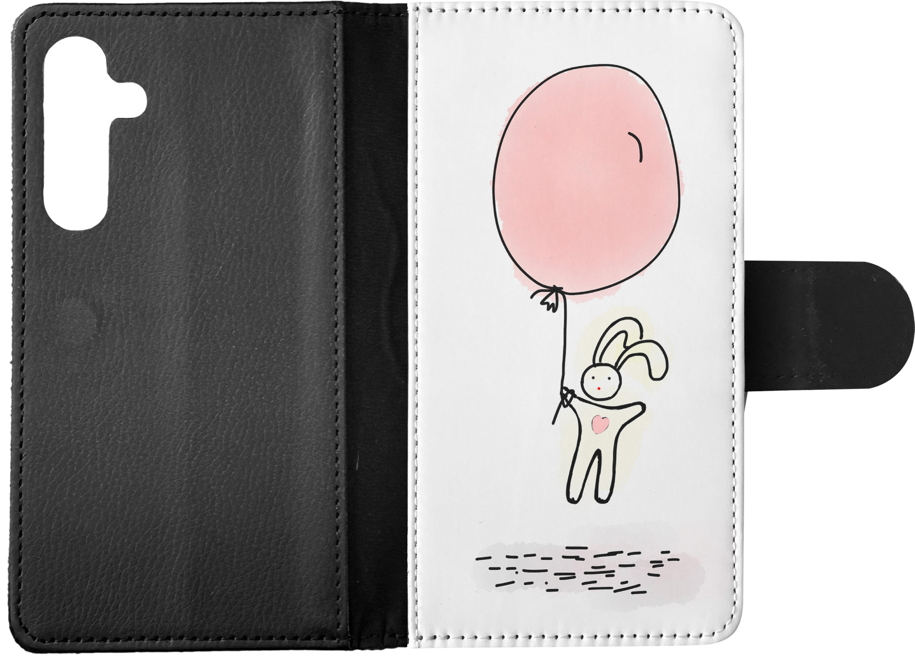 FLIP CASE FOR SAMSUNG GALAXY|CUTE RABBIT BUNNY SKETCH ART 1 - Picture 14 of 120