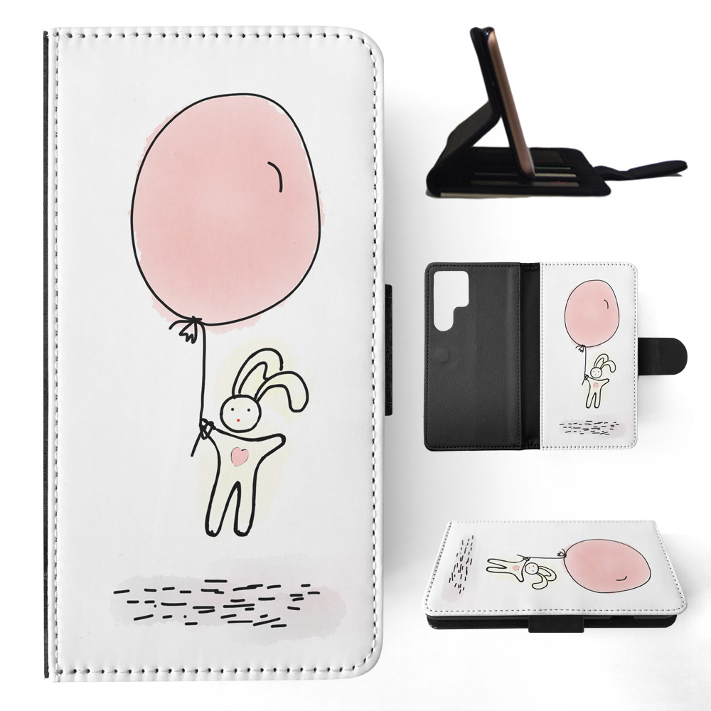 FLIP CASE FOR SAMSUNG GALAXY|CUTE RABBIT BUNNY SKETCH ART 1 - Picture 6 of 120