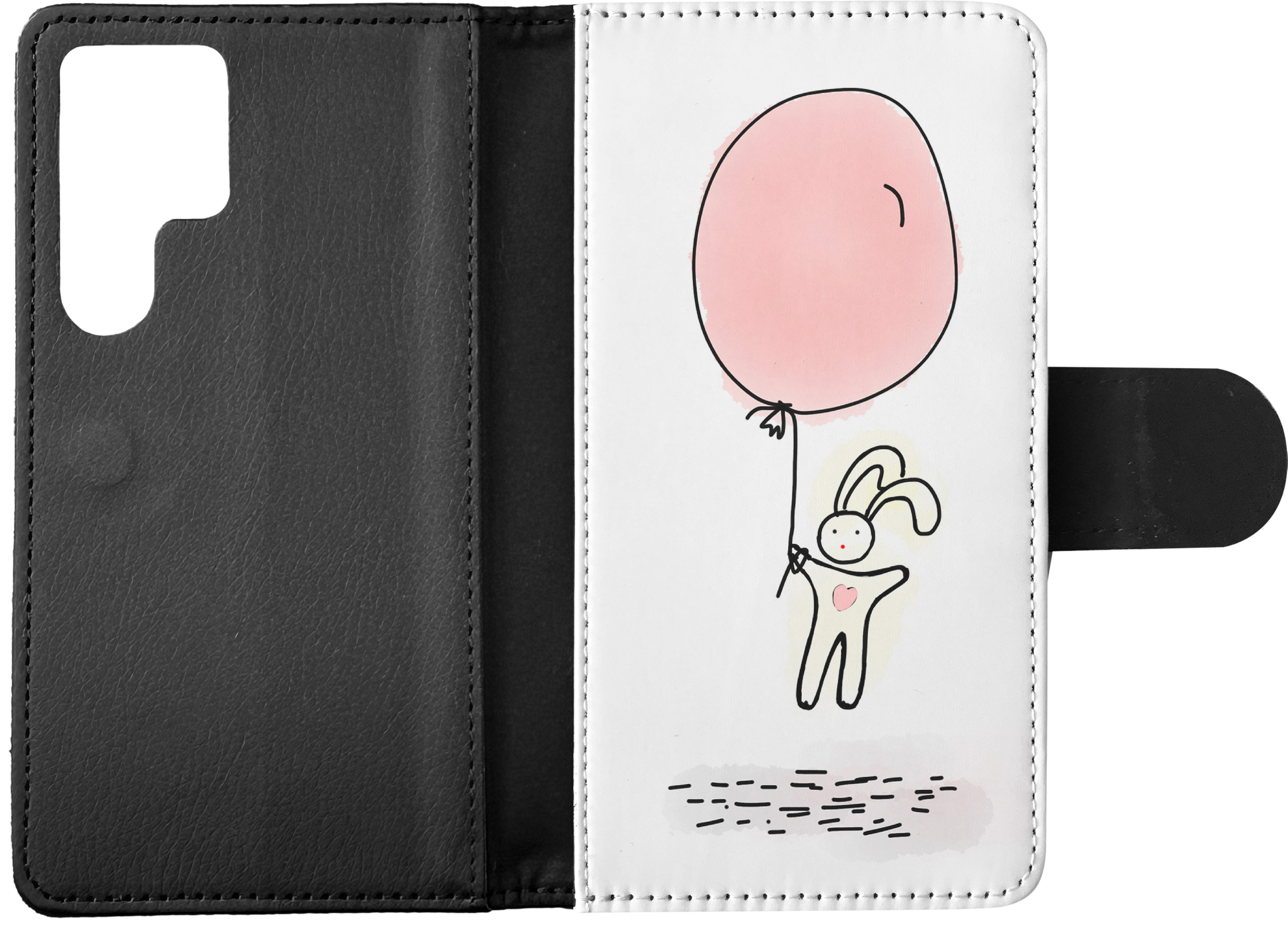 FLIP CASE FOR SAMSUNG GALAXY|CUTE RABBIT BUNNY SKETCH ART 1 - Picture 9 of 120