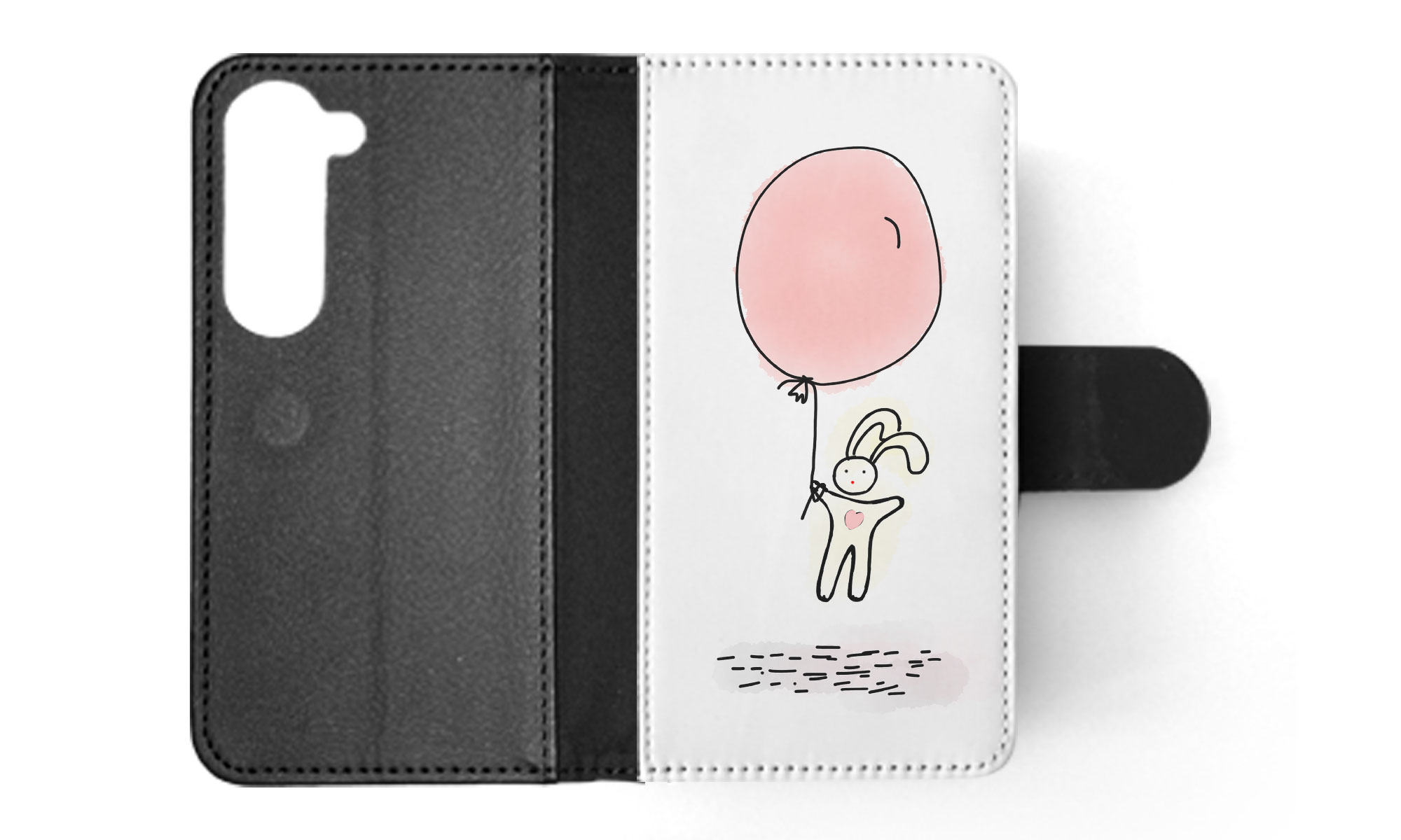 FLIP CASE FOR SAMSUNG GALAXY|CUTE RABBIT BUNNY SKETCH ART 1 - Picture 34 of 120