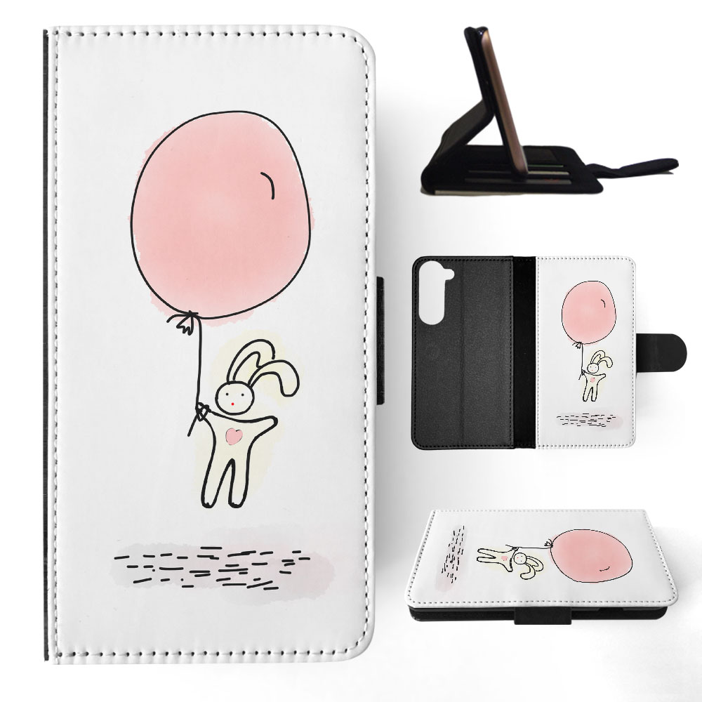 FLIP CASE FOR SAMSUNG GALAXY|CUTE RABBIT BUNNY SKETCH ART 1 - Picture 26 of 120