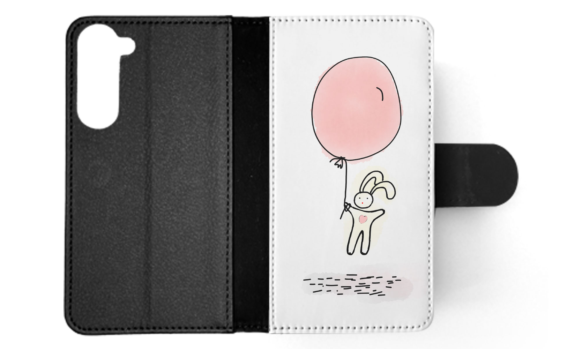 FLIP CASE FOR SAMSUNG GALAXY|CUTE RABBIT BUNNY SKETCH ART 1 - Picture 29 of 120