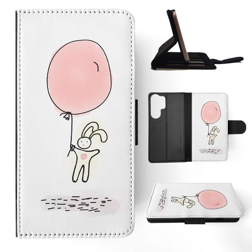 FLIP CASE FOR SAMSUNG GALAXY|CUTE RABBIT BUNNY SKETCH ART 1 - Picture 21 of 120