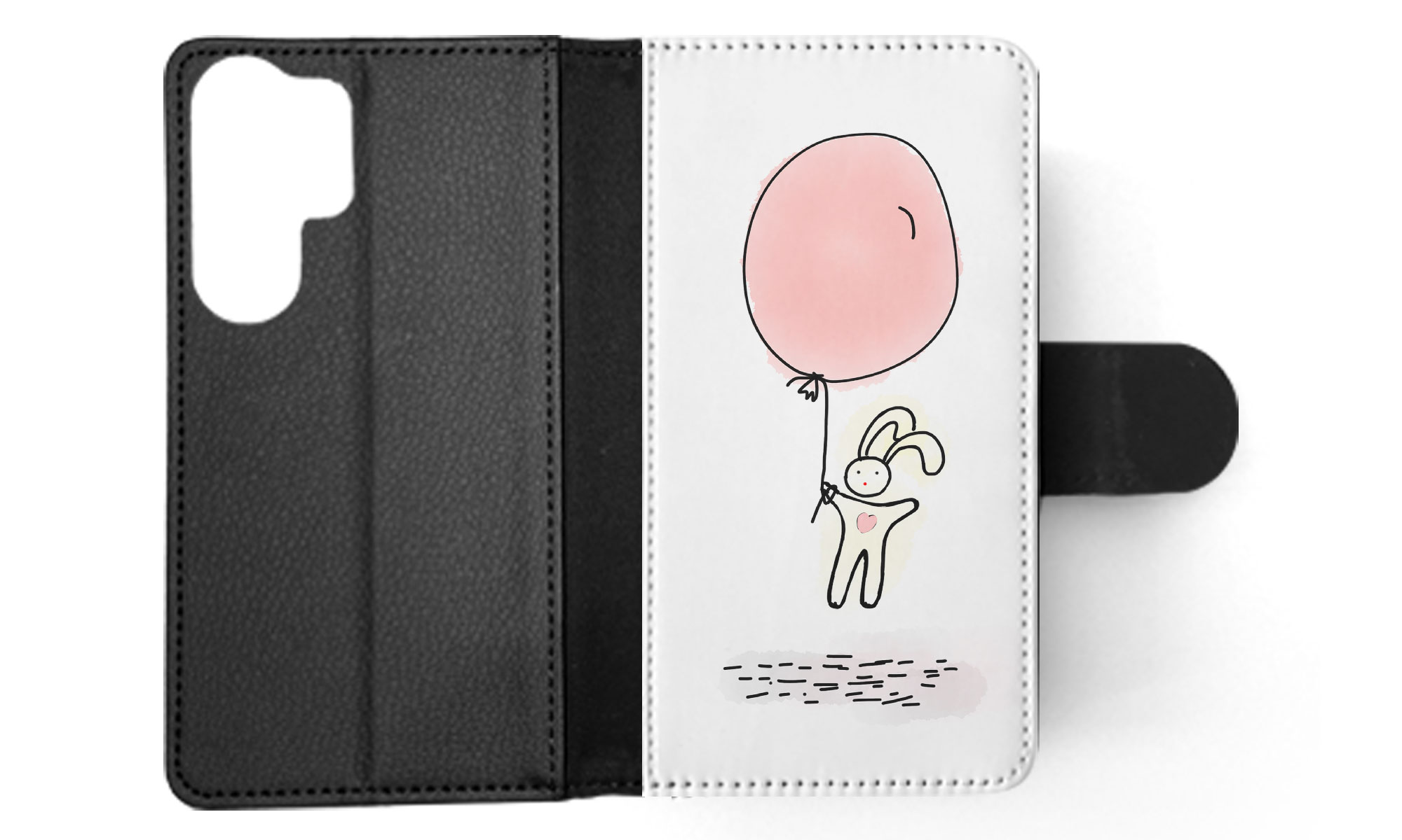 FLIP CASE FOR SAMSUNG GALAXY|CUTE RABBIT BUNNY SKETCH ART 1 - Picture 24 of 120