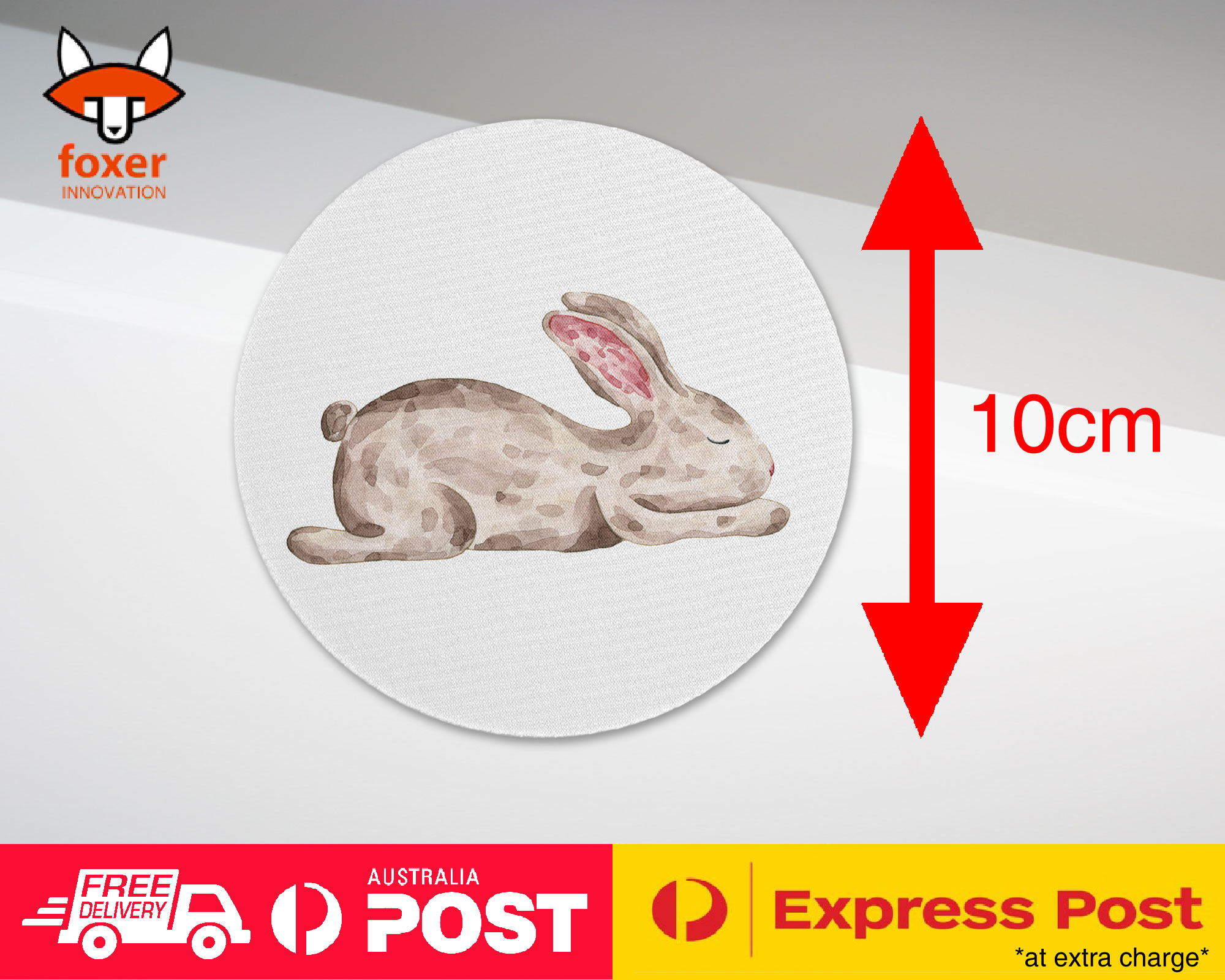 COASTER COFFEE DRINKING MAT|CUTE WATERCOLOR RABBIT BUNNY 1