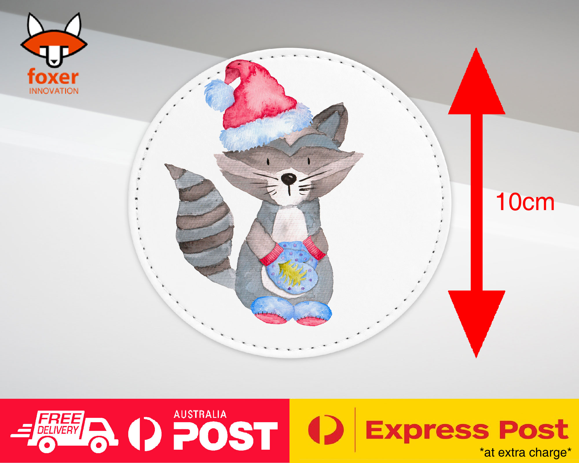 COASTER COFFEE DRINKING MAT|CUTE WATERCOLOR RACCOON 2