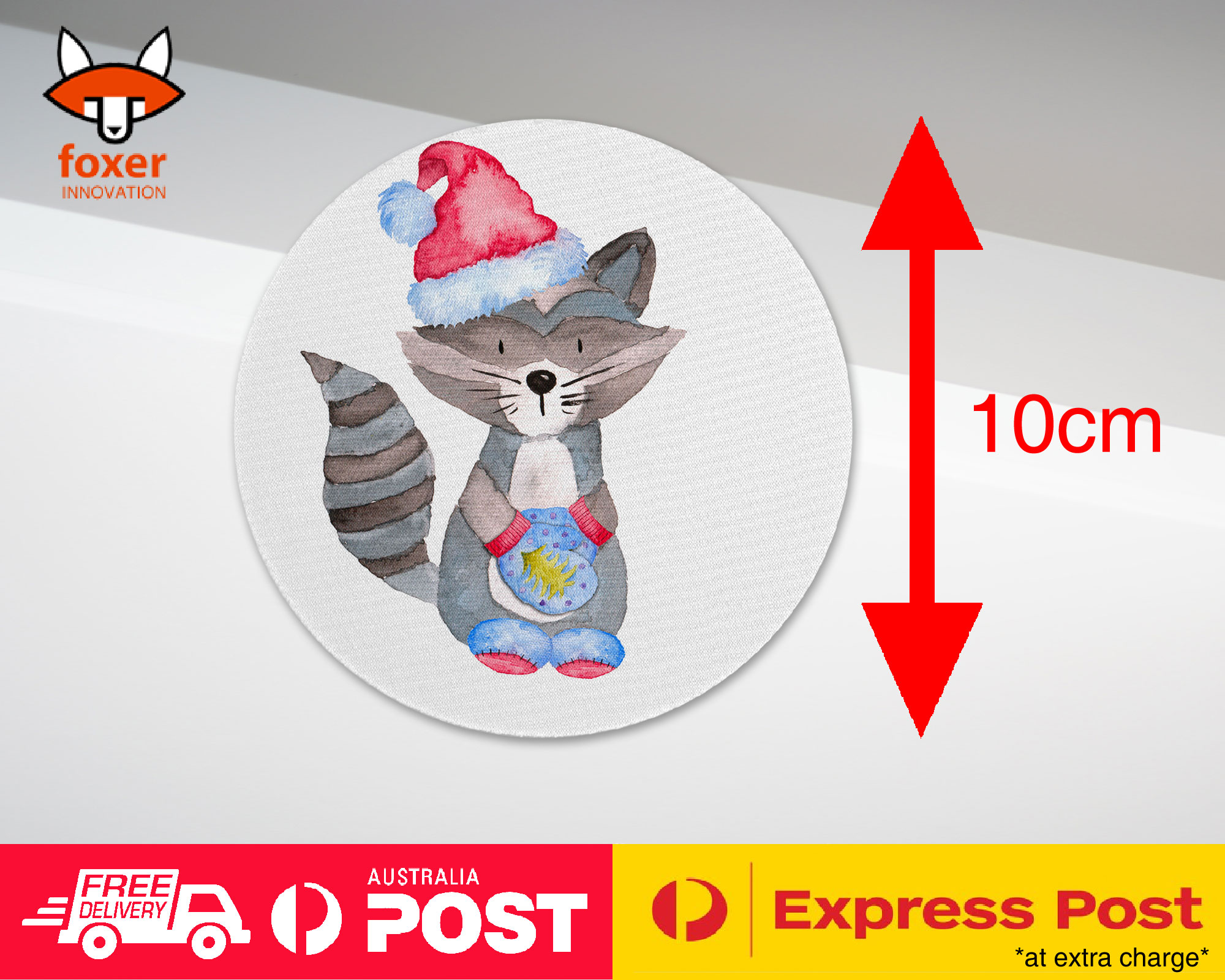 COASTER COFFEE DRINKING MAT|CUTE WATERCOLOR RACCOON 2