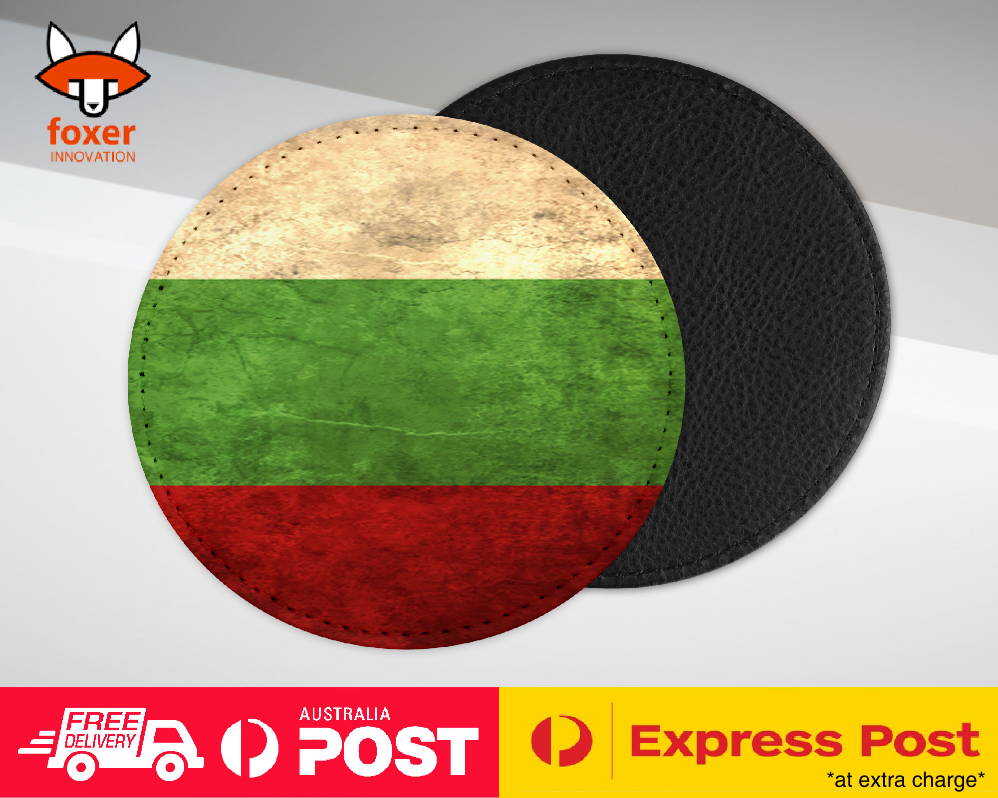 COASTER COFFEE DRINKING MAT|BULGARIA COUNTRY FLAG 24